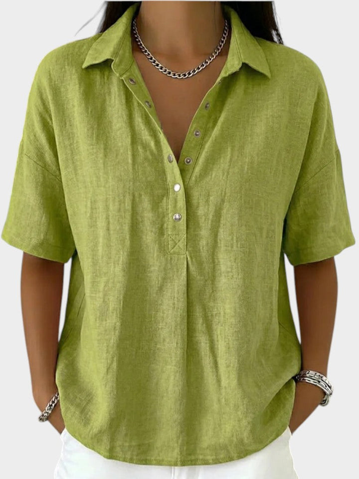 Alaira - Soft-Touch V-Neck Blouse