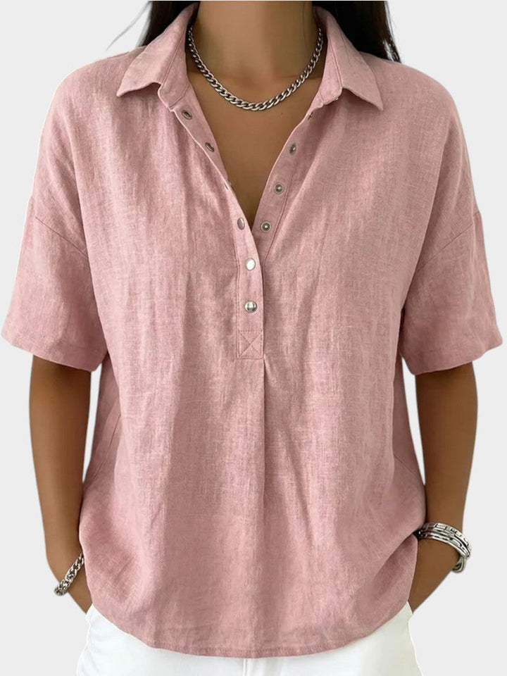 Alaira - Soft-Touch V-Neck Blouse